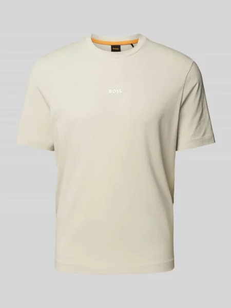 Hugo Koszulki Mężczyzna S T-shirt z Logo beżowy