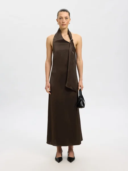 SELECTED Rochie SLFCECILIA închis maro