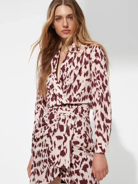 Fustă Trendyol cu imagine cu model leopard