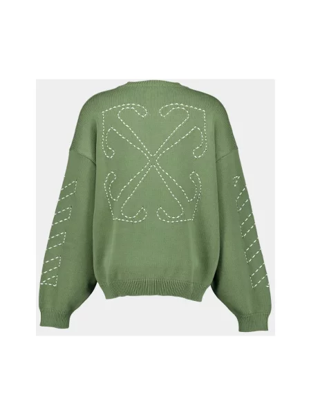 Sweter Off-white z logo biały