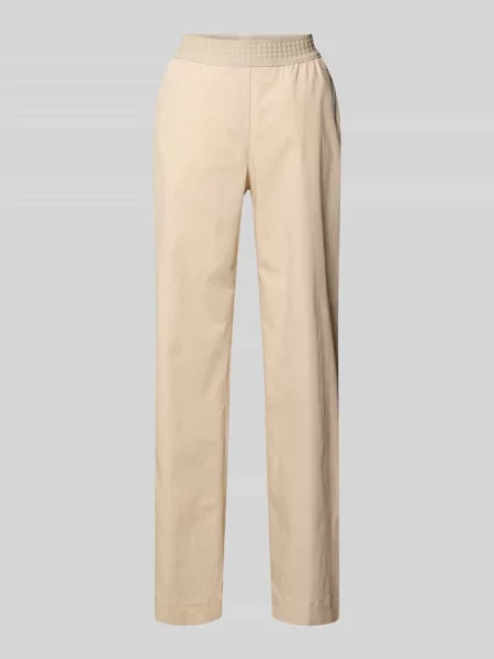 Spodnie materiałowe z elastycznym pasem model ‘Pia’ Toni