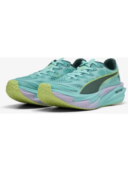 Buty do biegania Puma x HYROX Deviate NITRO Elite 4 zielony wodny liliowy 37 żółty