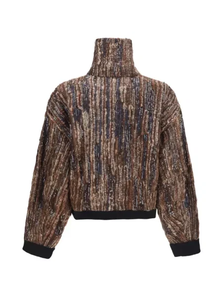 Cardigan Brunello Cucinelli cu paiete maro