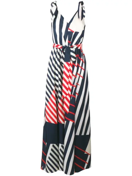 Sukienka wieczorowa Paule Ka w paski garniturowa biała