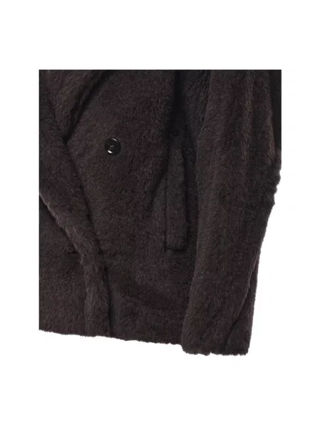 Kurtka Max Mara wełniana typu teddy brązowa