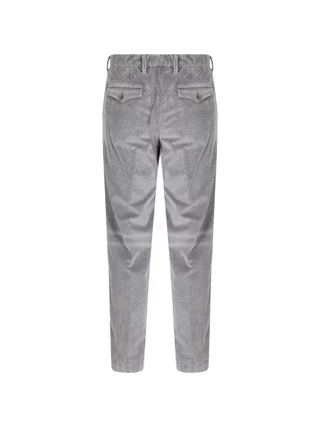 Pantaloni Myths de catifea cord conici gri