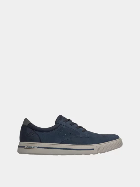 Кожаные кеды Skechers синие