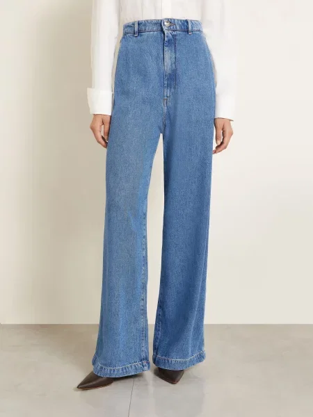 Sportmax Široké Džíny Pioppo midnightblue
