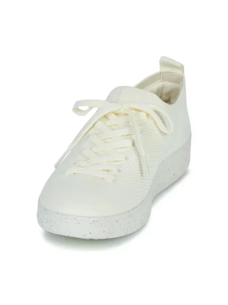 Sneakerși Fitflop tricotate alb