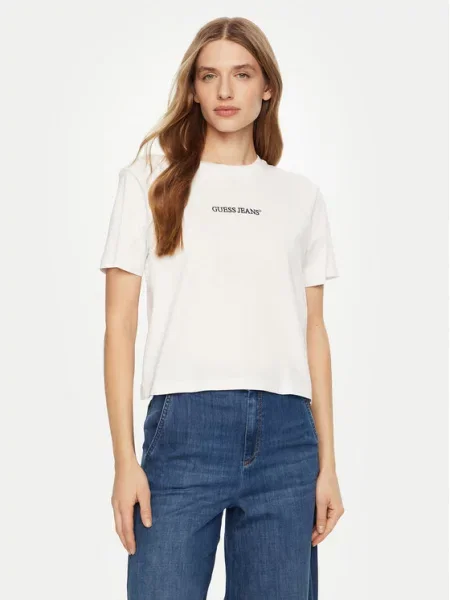 Tričko Guess Jeans bílé