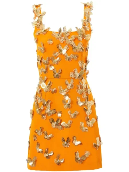 Rochie mini Carolina Herrera portocaliu