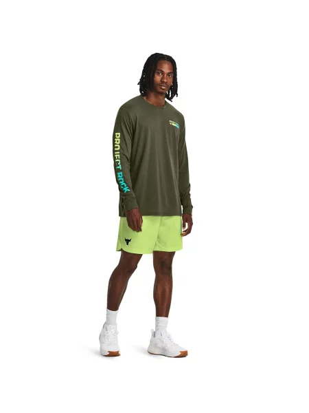 Tričko Under Armour Project Rock Brahma Ls Marine Od Green M zelené