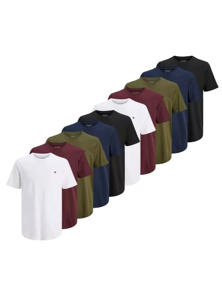 JACK & JONES Póló kék / tengerészkék / olíva / sötétvörös / fekete fehér