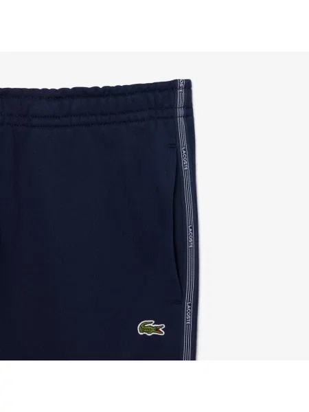 Lacoste Spodnie Dresowe Z Logo W Paski granatowe
