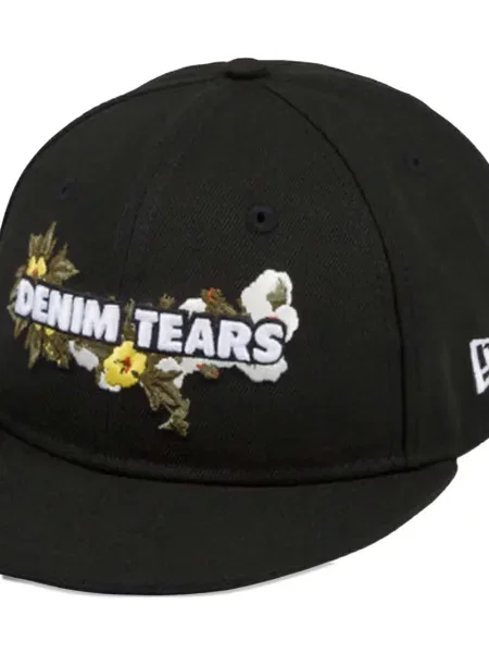 Șapcă Denim Tears cu broderie negru