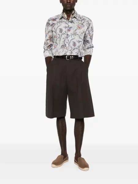 Cămașă Etro cu model floral albastru