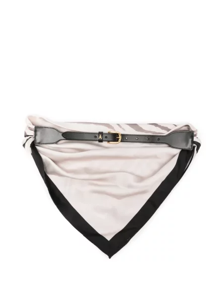 Curea Patrizia Pepe din piele cu imagine cu model zebră