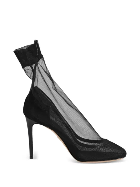 Pantofi cu toc Dolce & Gabbana plasă alb