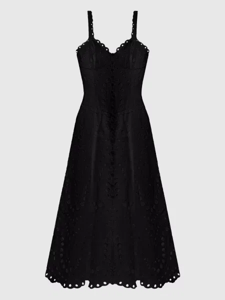 Сукня міді Solace з вишивкою Charo Ruiz чорна