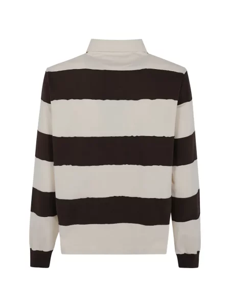 Lung tricou polo Woc alb