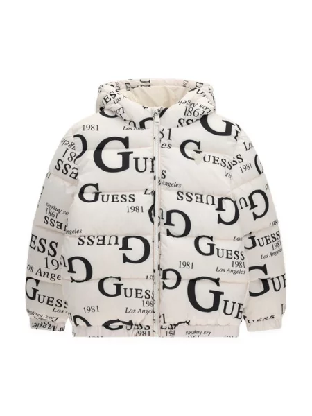Guess Зимно яке Кремав Oversize