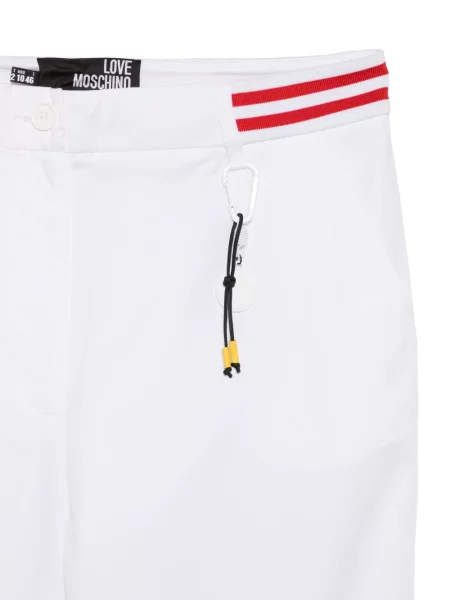 Pantaloni Love Moschino cu dungi alb