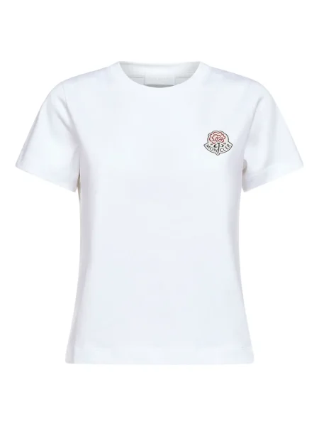 Tricou Moncler cu decolteu rotund alb