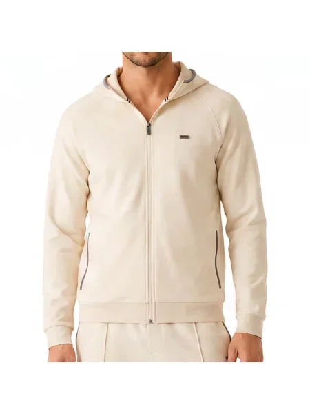Boss Bluza Sense weiss beżowa