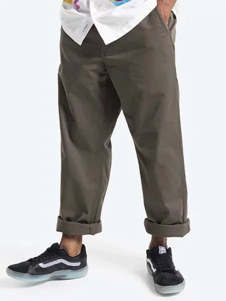Панталон Vans Authentic Chino с кройка тип чино със стандартна талия зелено