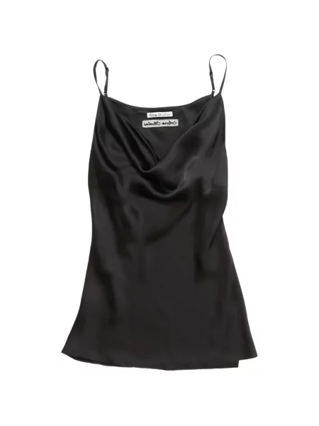Top Acne Studios din satin negru