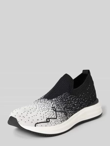 Sneakersy wsuwane z profilowaną podeszwą Marc Cain Bags & Shoes czarne
