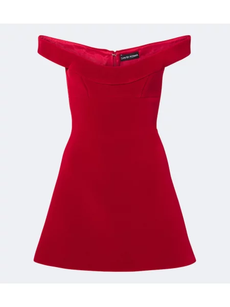 Rochie David Koma de catifea roșu