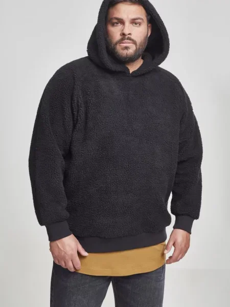 Суичър с качулка Urban Classics черно