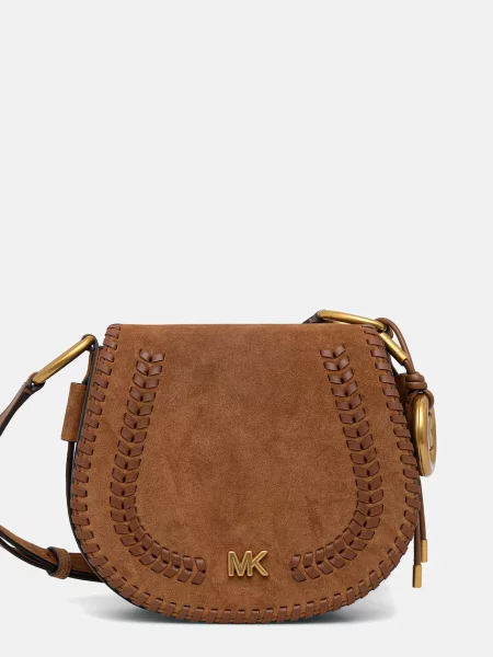 MICHAEL Michael Kors geantă de mana din piele întoarsă maro
