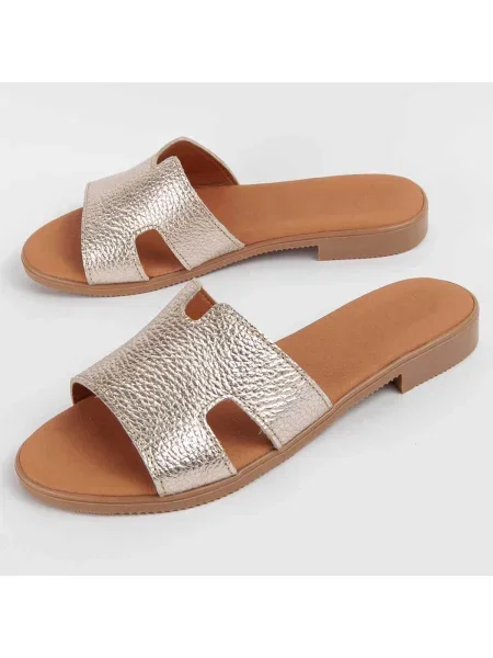 Pantofi Purapiel auriu