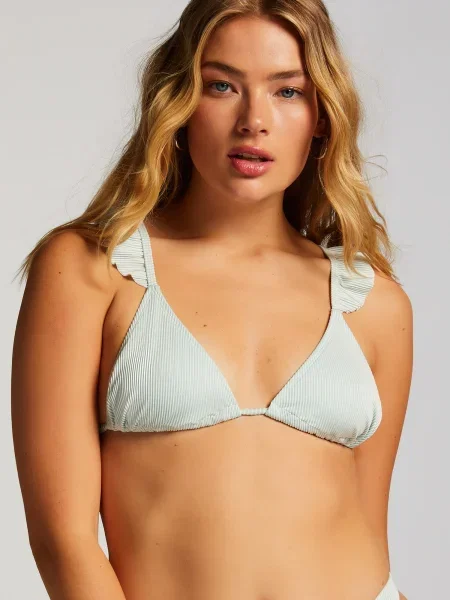 Hunkemöller Bikini felső Fiji világoszöld fehér