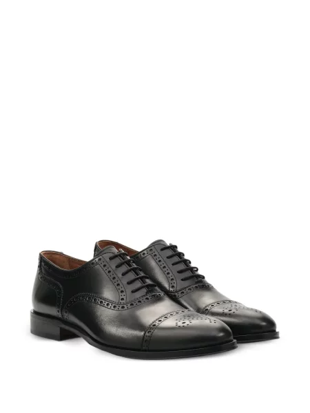 Brogues Lottusse din țesătură twill negru