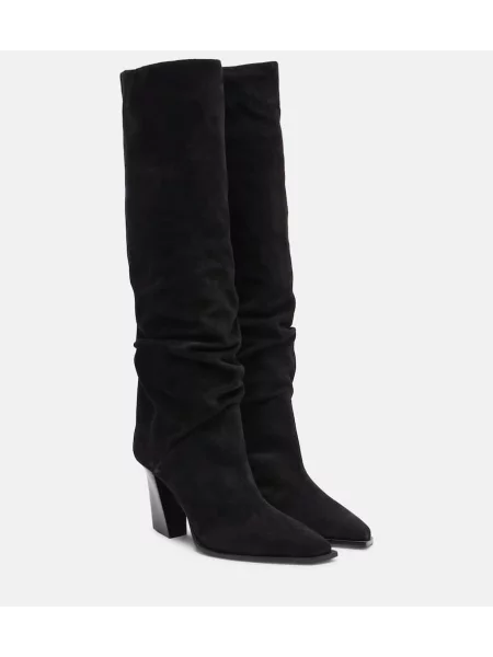 Cizme Jimmy Choo din piele de căprioară negru