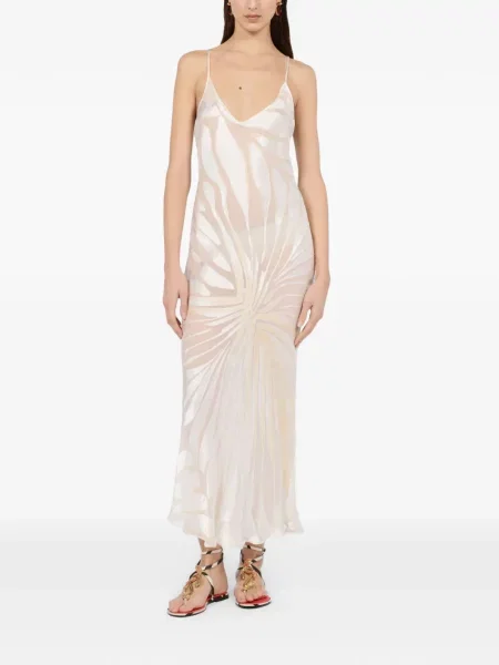 Rochie maxi Roberto Cavalli alb