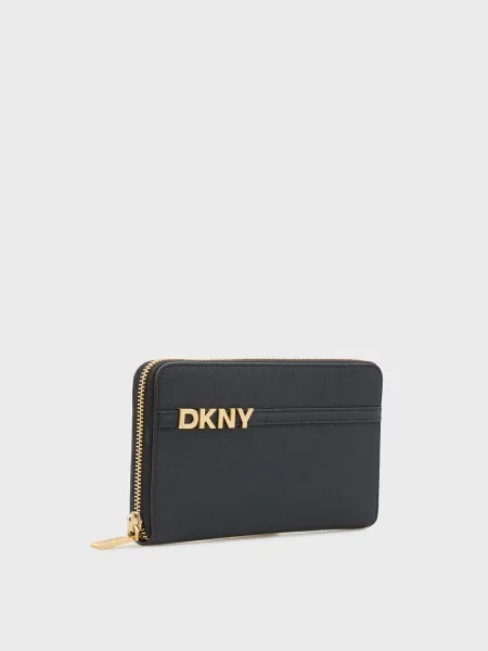 Шкіряний гаманець Dkny чорний