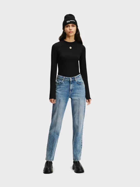 Прямі джинси Karl Lagerfeld Jeans бавовна/еластан синій