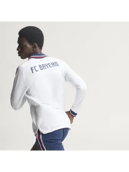 Koszulka wyjazdowa z długim rękawem FC Bayern Authentic biała