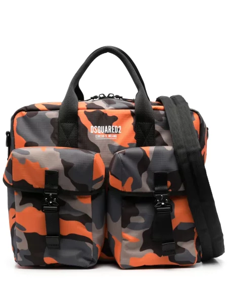 Torba Dsquared2 z nadrukiem w kamuflażu czarna