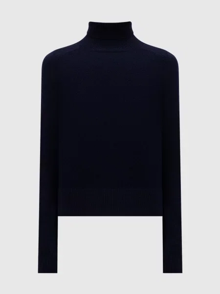 Светр з вовни з вишивкою монограми логотипа Victoria Beckham синій