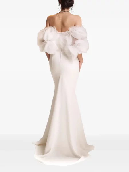 Rochie Ana Radu cu volane de costum alb
