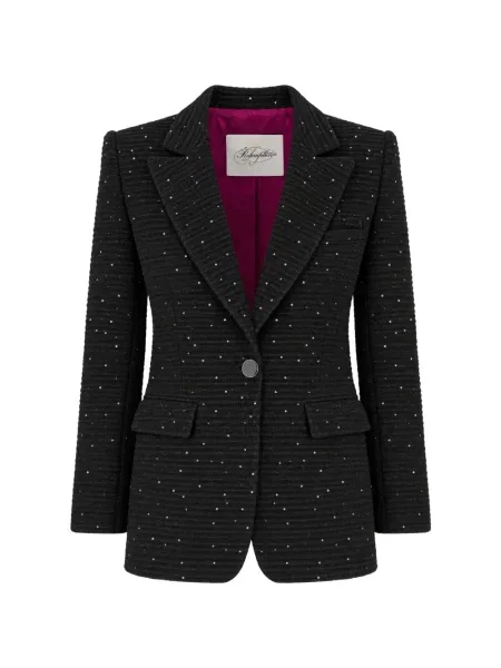 Sacou Redemption cu paiete din tweed negru