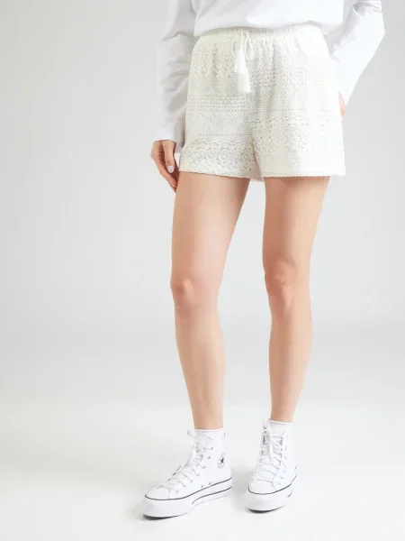 ONLY Pantaloni ONLFILICIA' alb