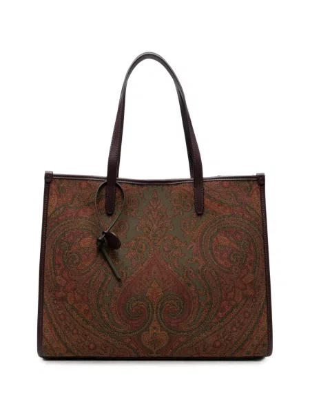 Paisley mintás shopper táska Etro nyomtatás barna