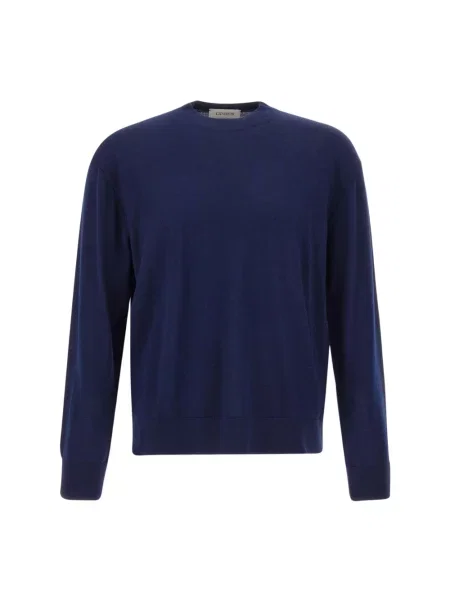 Sweter Laneus wełniany niebieski