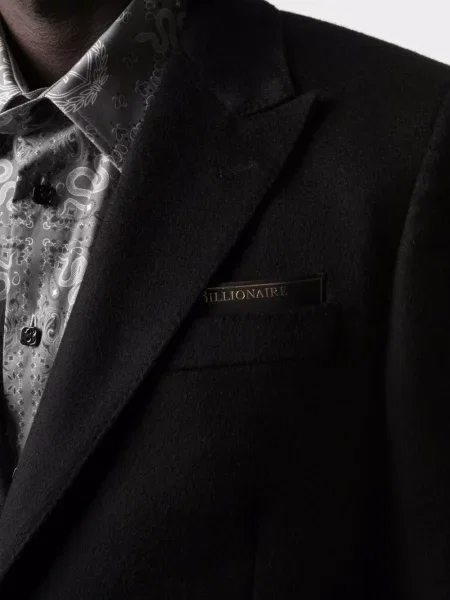 Palton Billionaire din cașmir negru